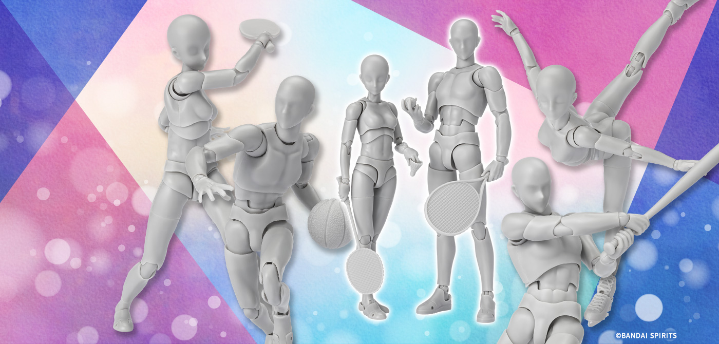 Body Kun / Body Chan Series PVC Figure S.H.Figuarts Body-kun -Sports- Edition DX SET (Gray Color Ver.) Body-chan -Sports- Edition DX SET (Gray Color Ver.)