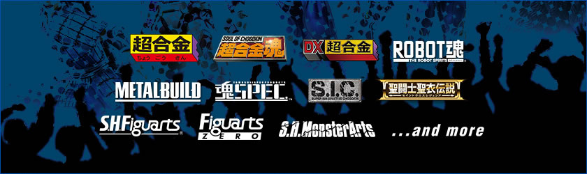 超合金 超強引魂 DX超合金 ROBOT魂 METALBUILD 魂SPEC S.I.C S.H.Figuarts フィギュアーツZERO S.H.MonsterArts ...and more